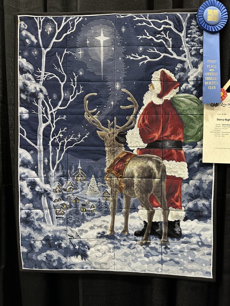 1st Place — H-101 Starry Night Santa, Karen Braatz